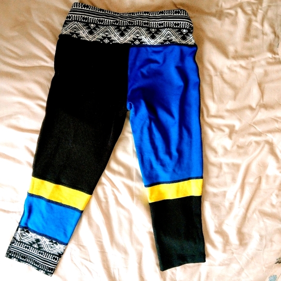 Petite Colorblock tribal ethnic cycling shorts - Picture 1 of 4